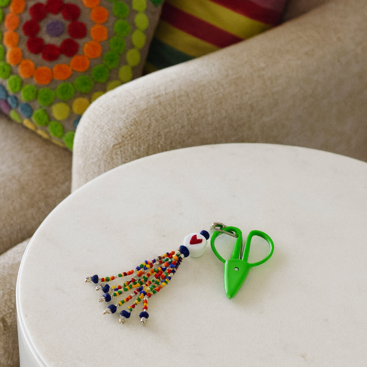 Hand Beaded Scissor Fob