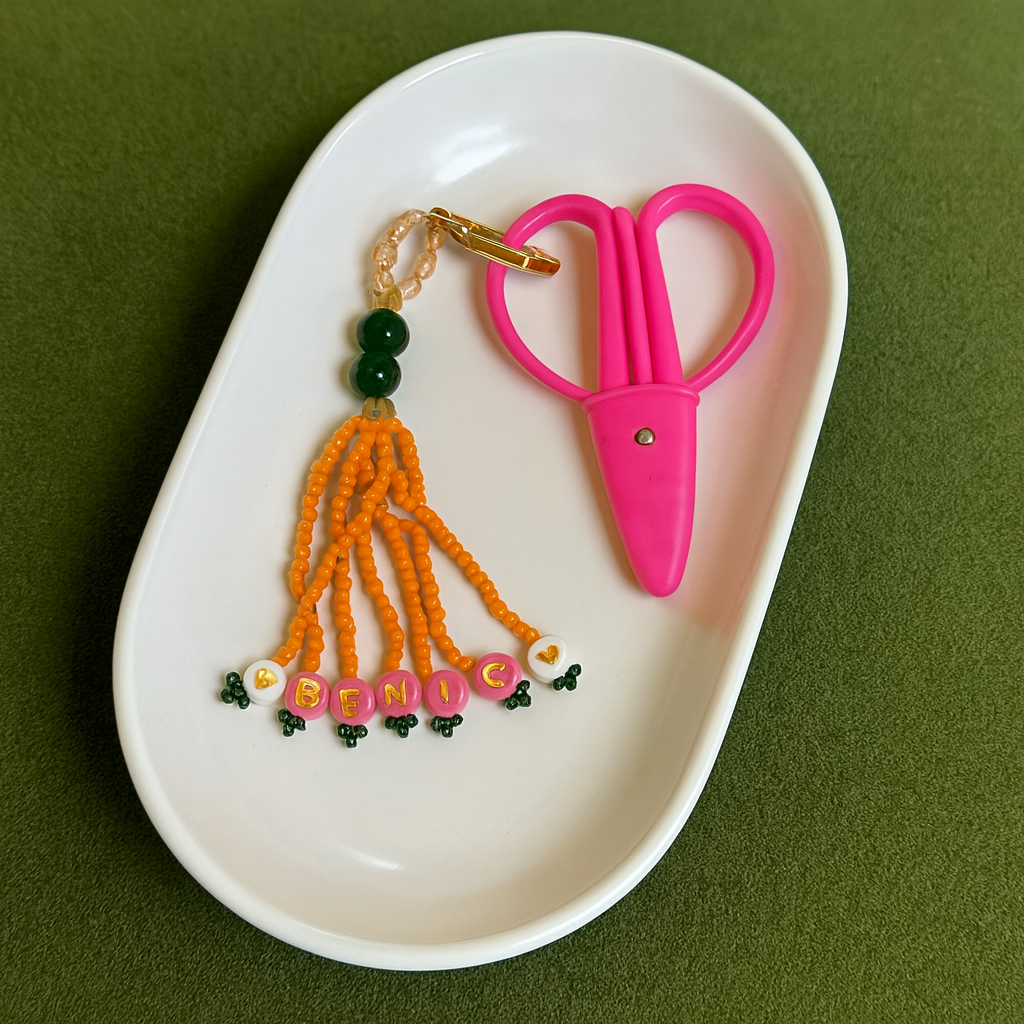Hand Beaded Scissor Fob