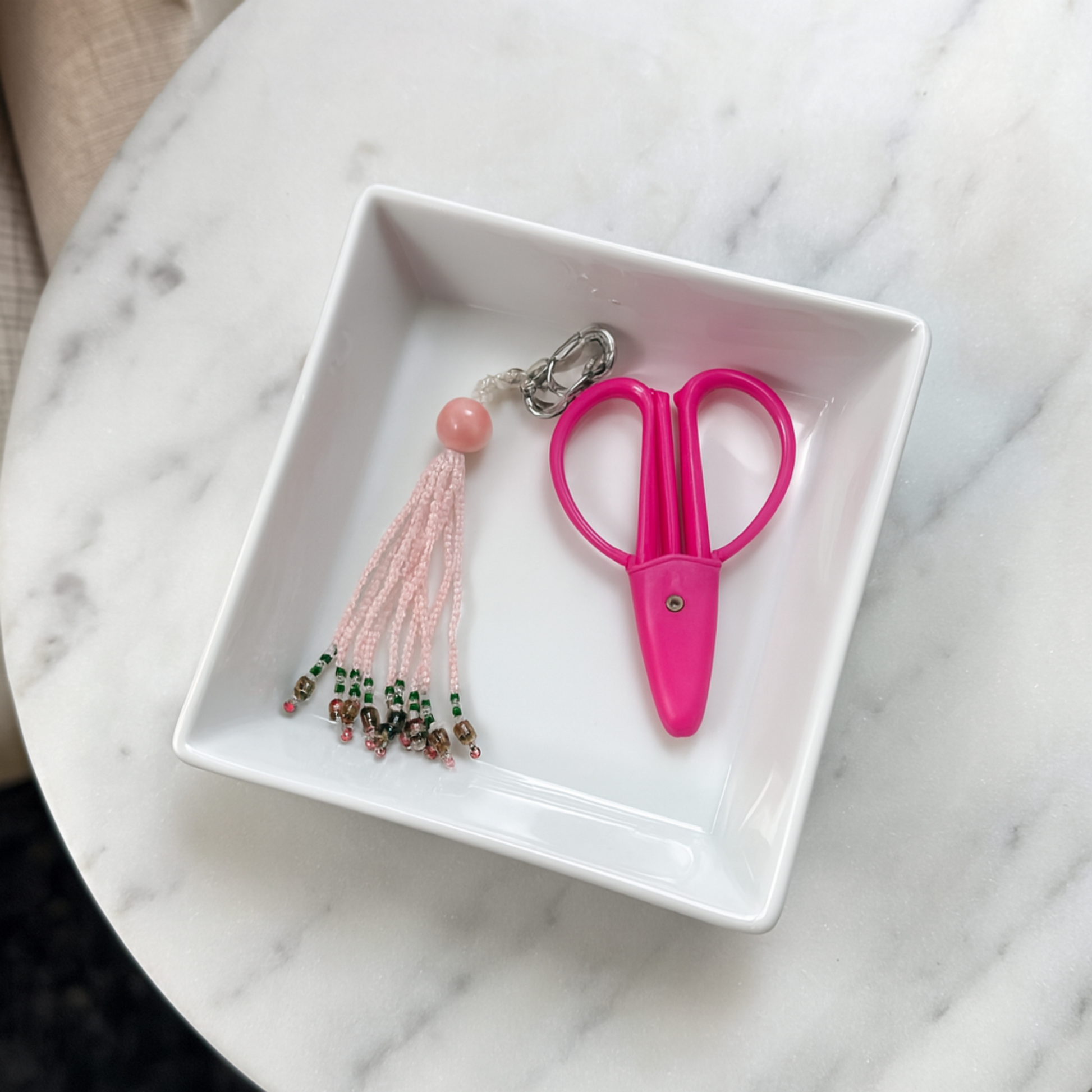Hand Beaded Scissor Fob