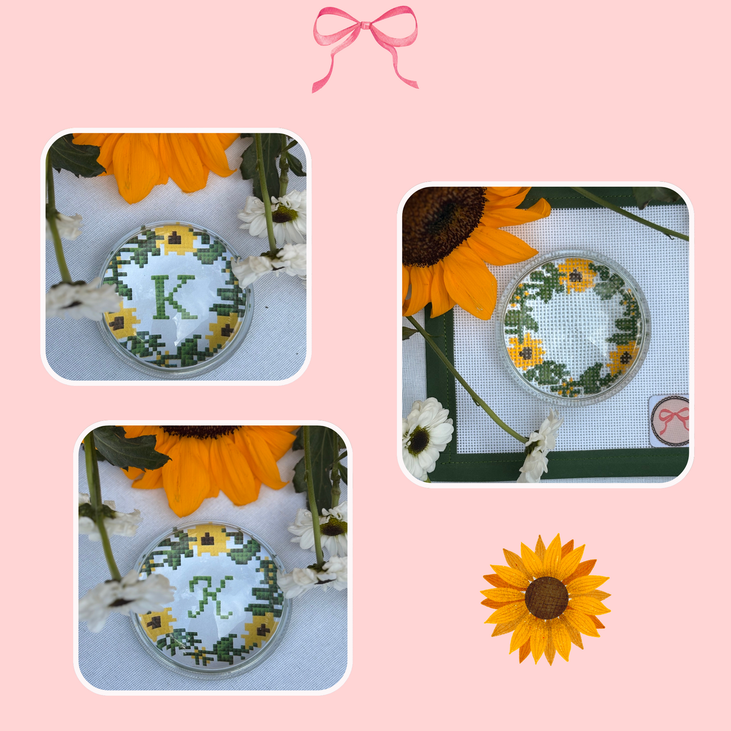 Black-Eyed Susan Wreath on 18 Mesh