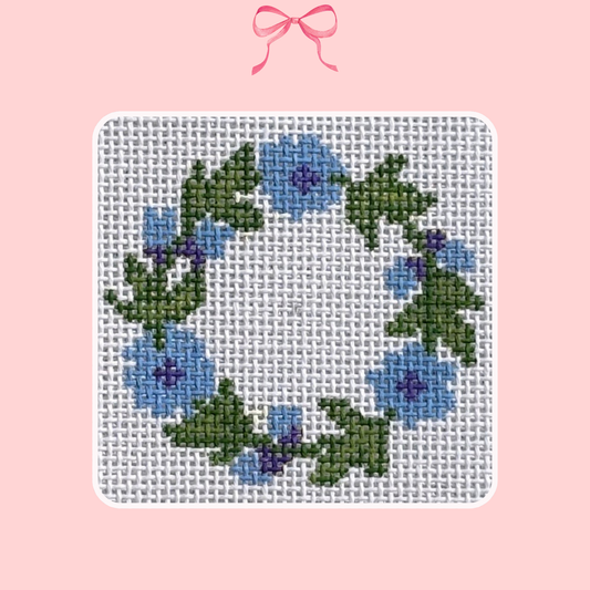 Cornflower Wreath on 18 Mesh