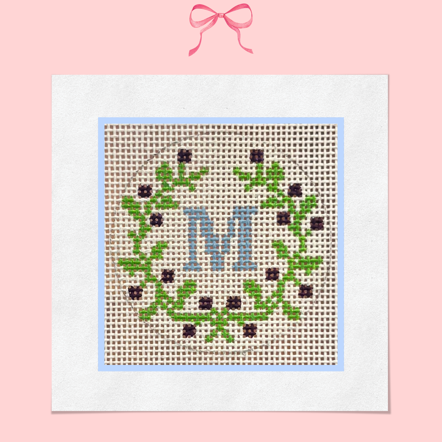 Customizable Floral Wreath on 18 Mesh