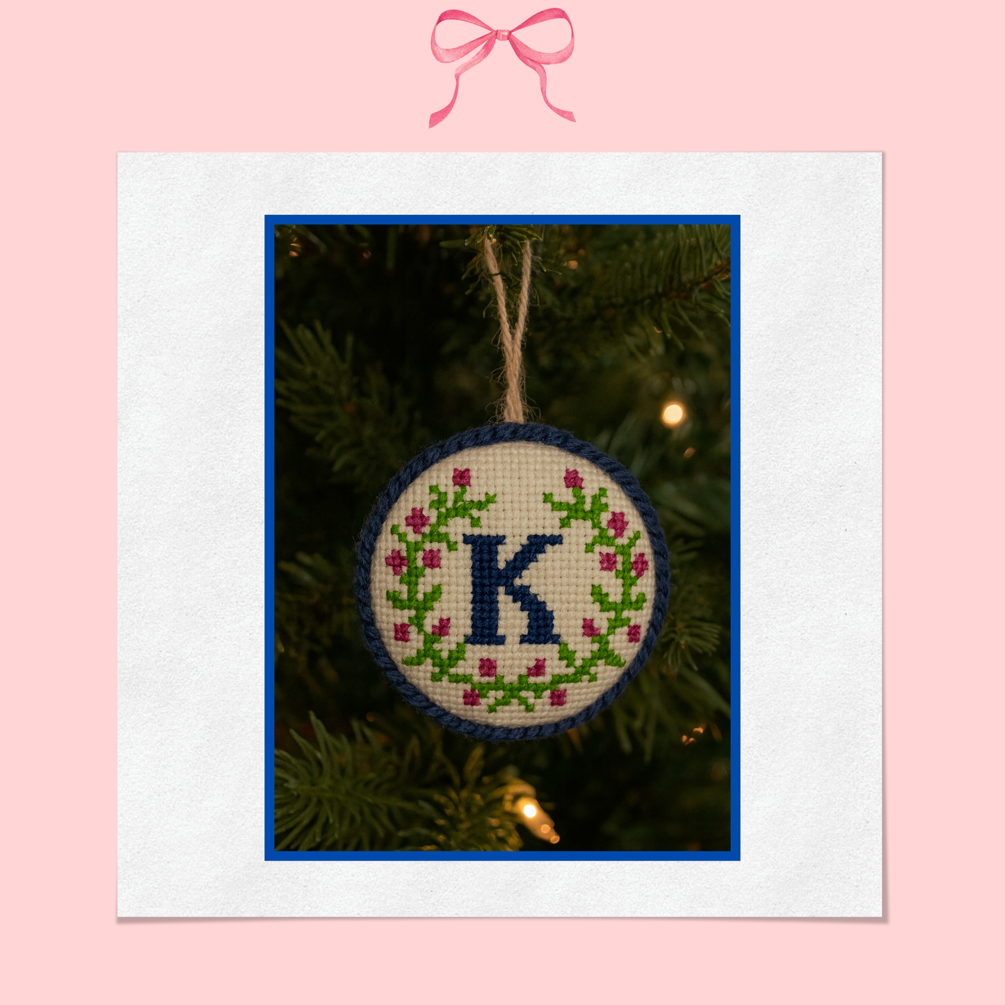 Customizable Floral Wreath on 18 Mesh