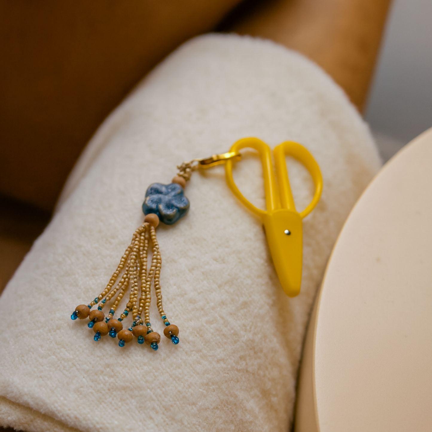 Hand Beaded Scissor Fob