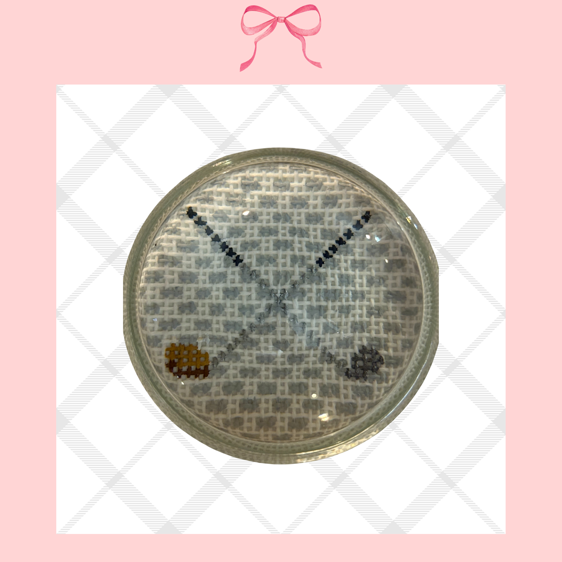 Needlepoint Golf Ball Paperweight