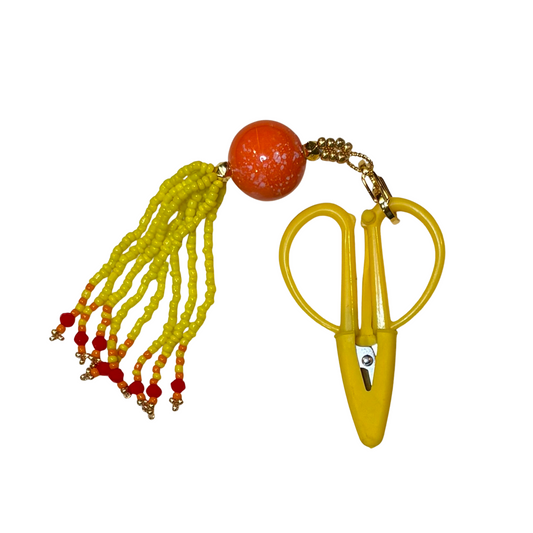 Hand beaded Scissor Fob