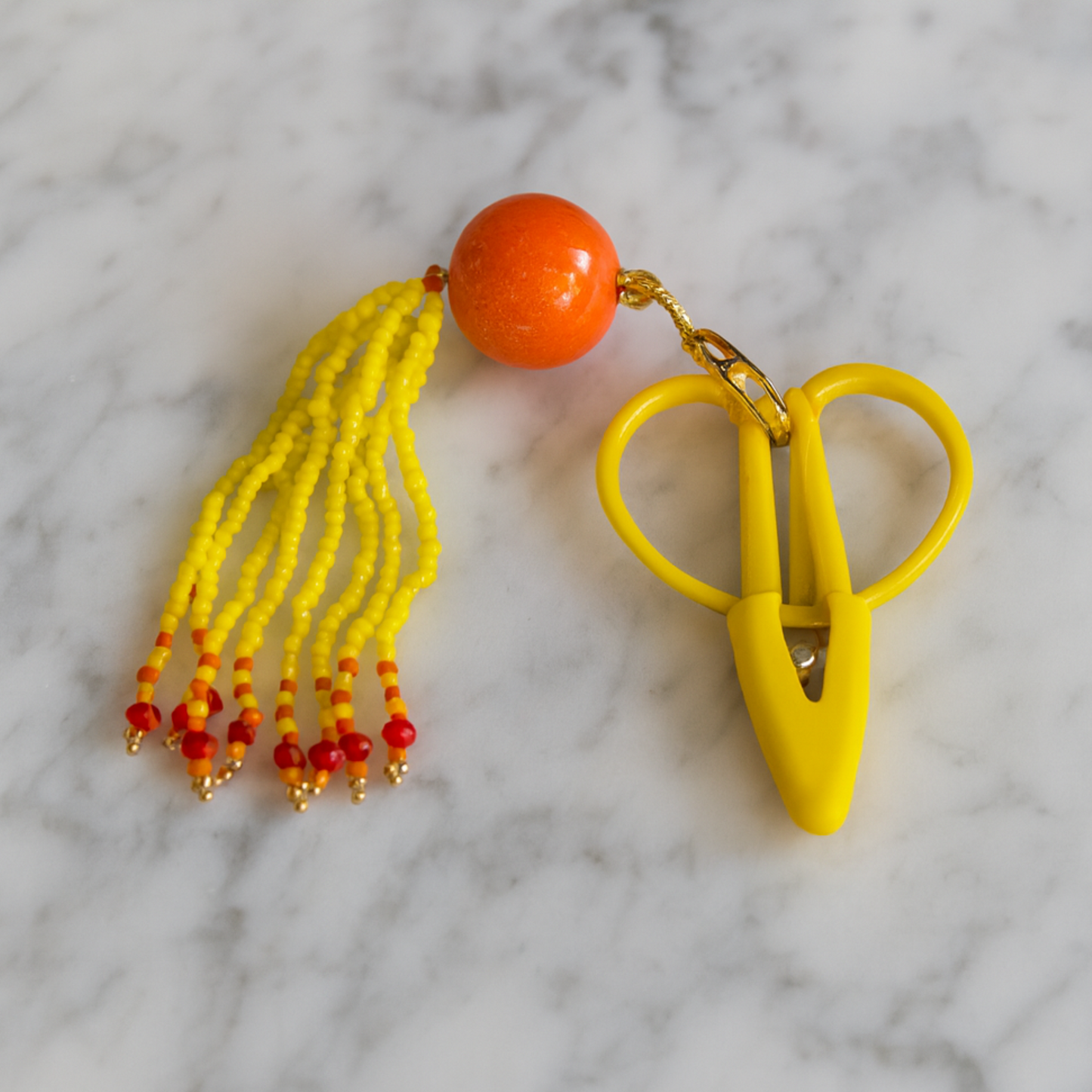 Hand beaded Scissor Fob