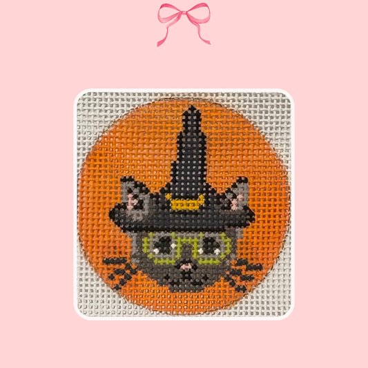 Needlepoint Halloween Cat Canvas