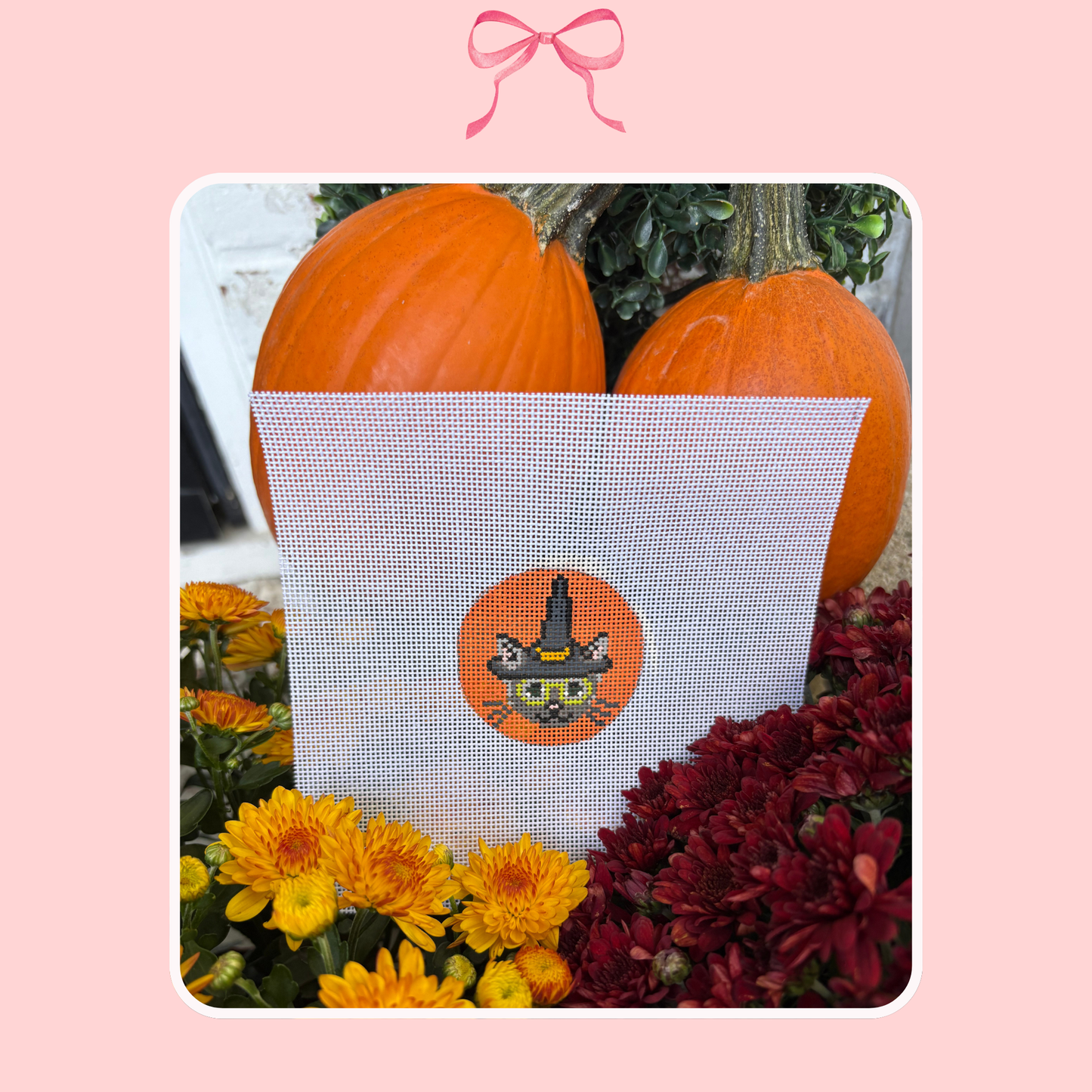 Needlepoint Halloween Cat Canvas