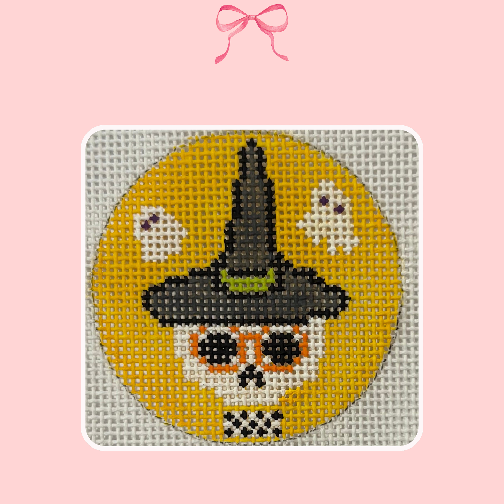 Needlepoint Halloween Skull Canvas