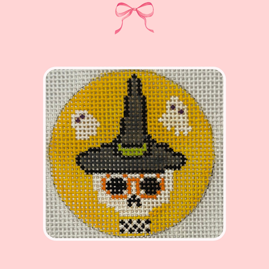 Needlepoint Halloween Skull Canvas
