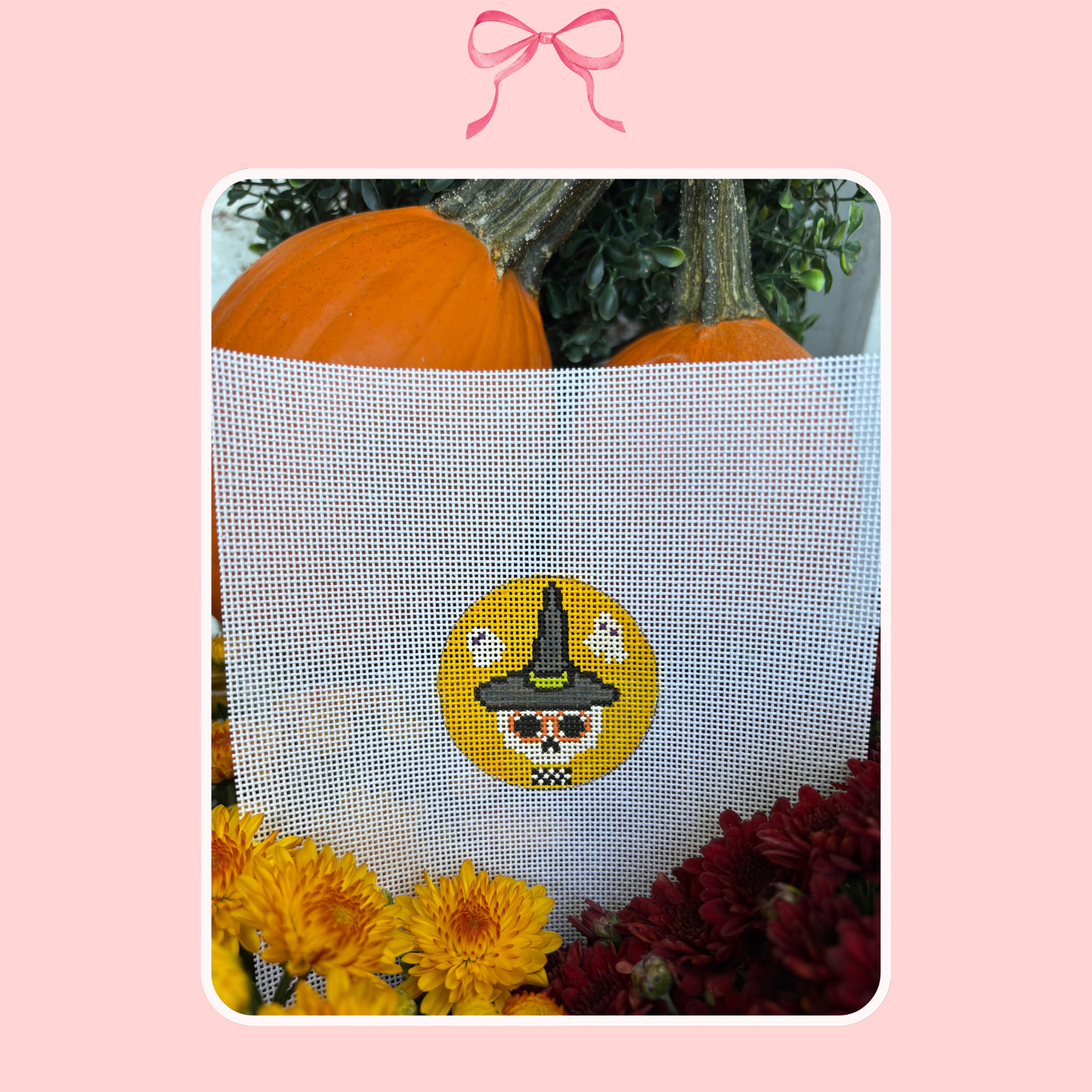 Needlepoint Halloween Skull Canvas