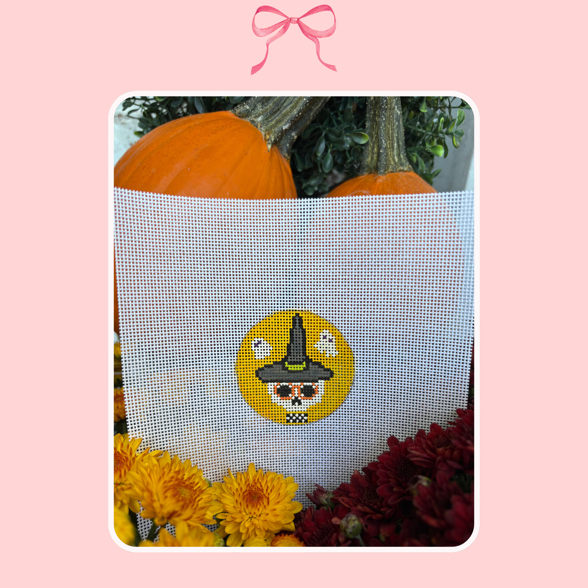 Needlepoint Halloween Skull Canvas