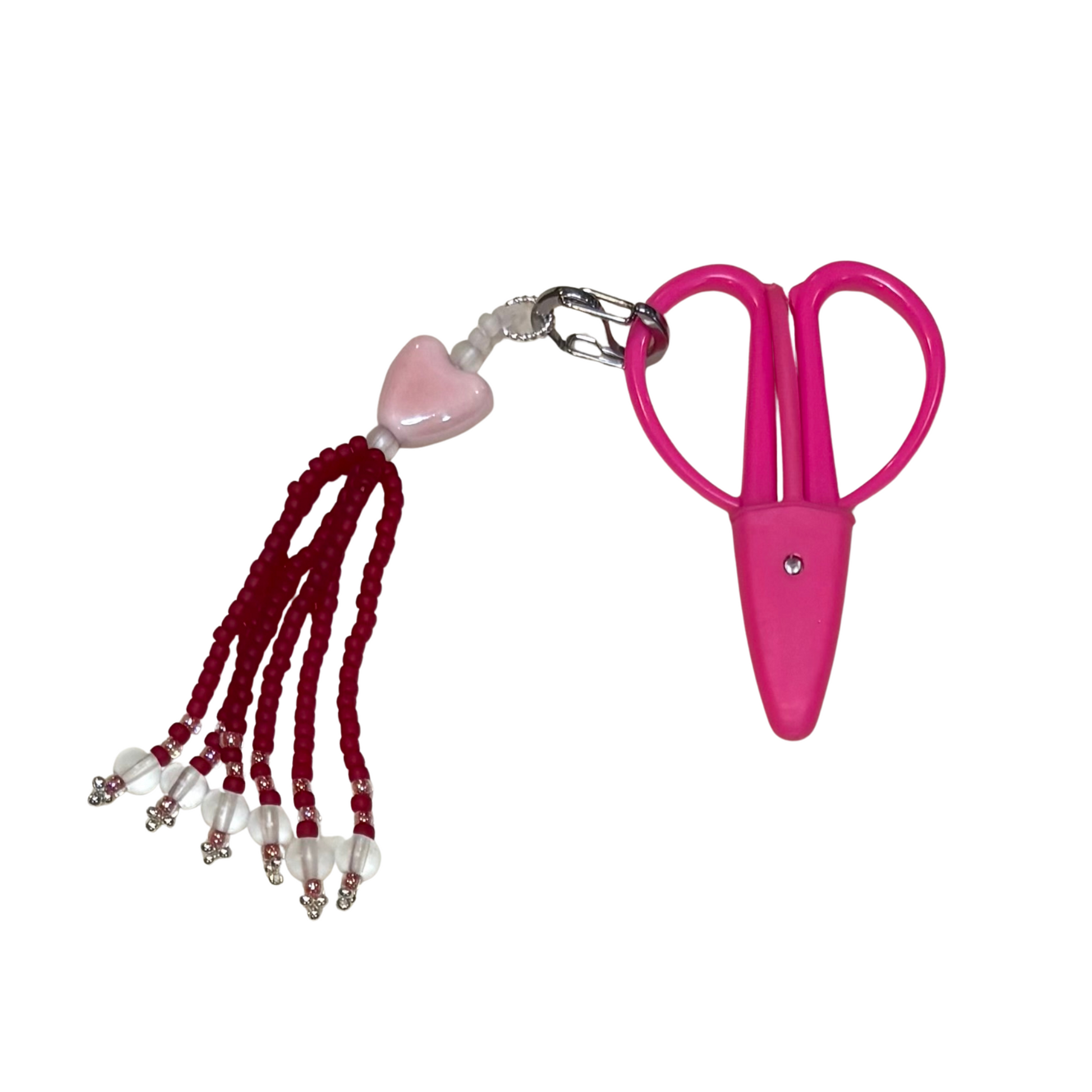 hand beaded scissor Fob