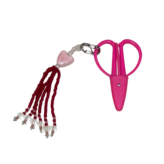 hand beaded scissor Fob