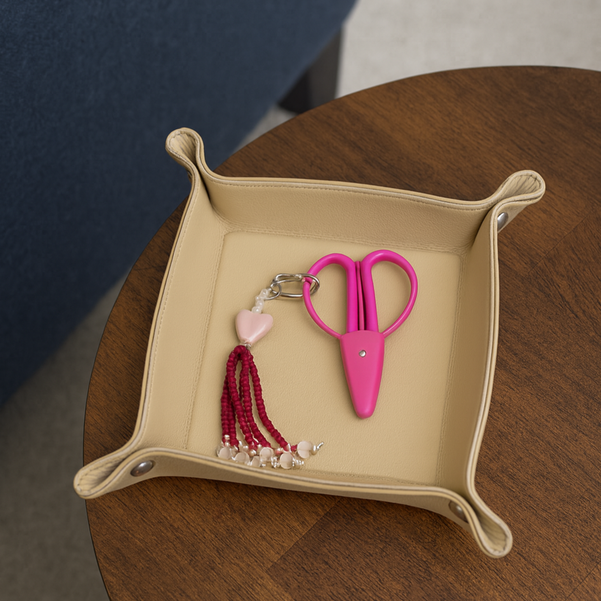 hand beaded scissor fob