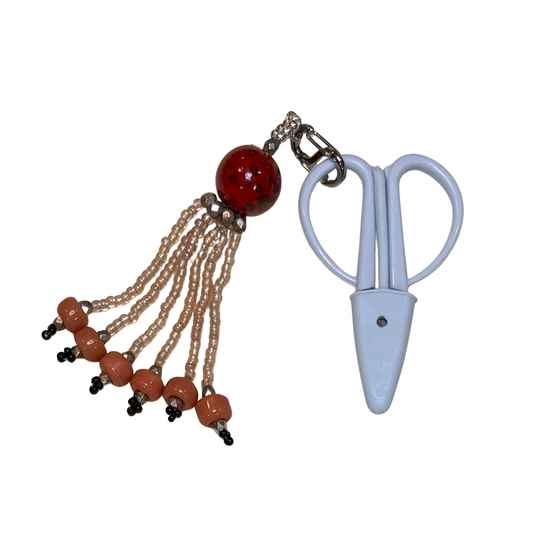 hand beaded scissor Fob