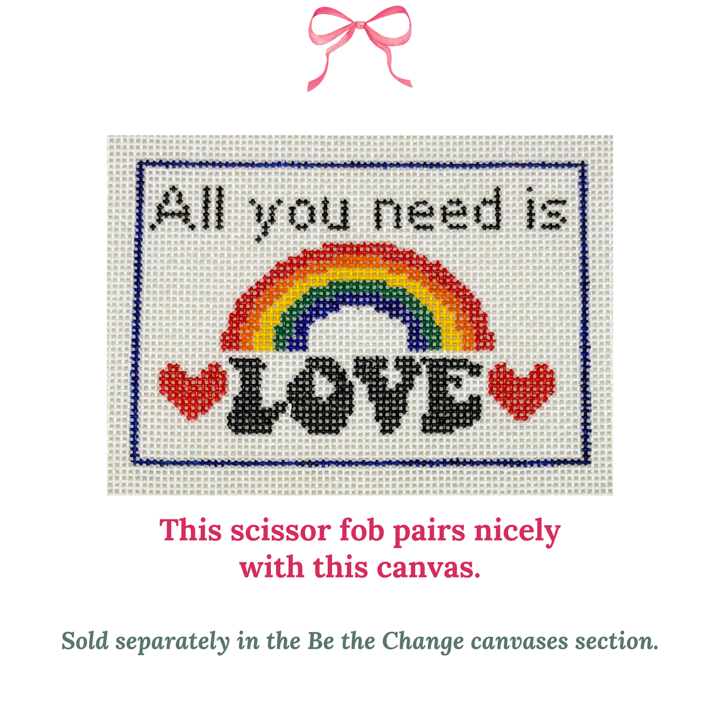 All You Need is Love Scissor Fob with Snips