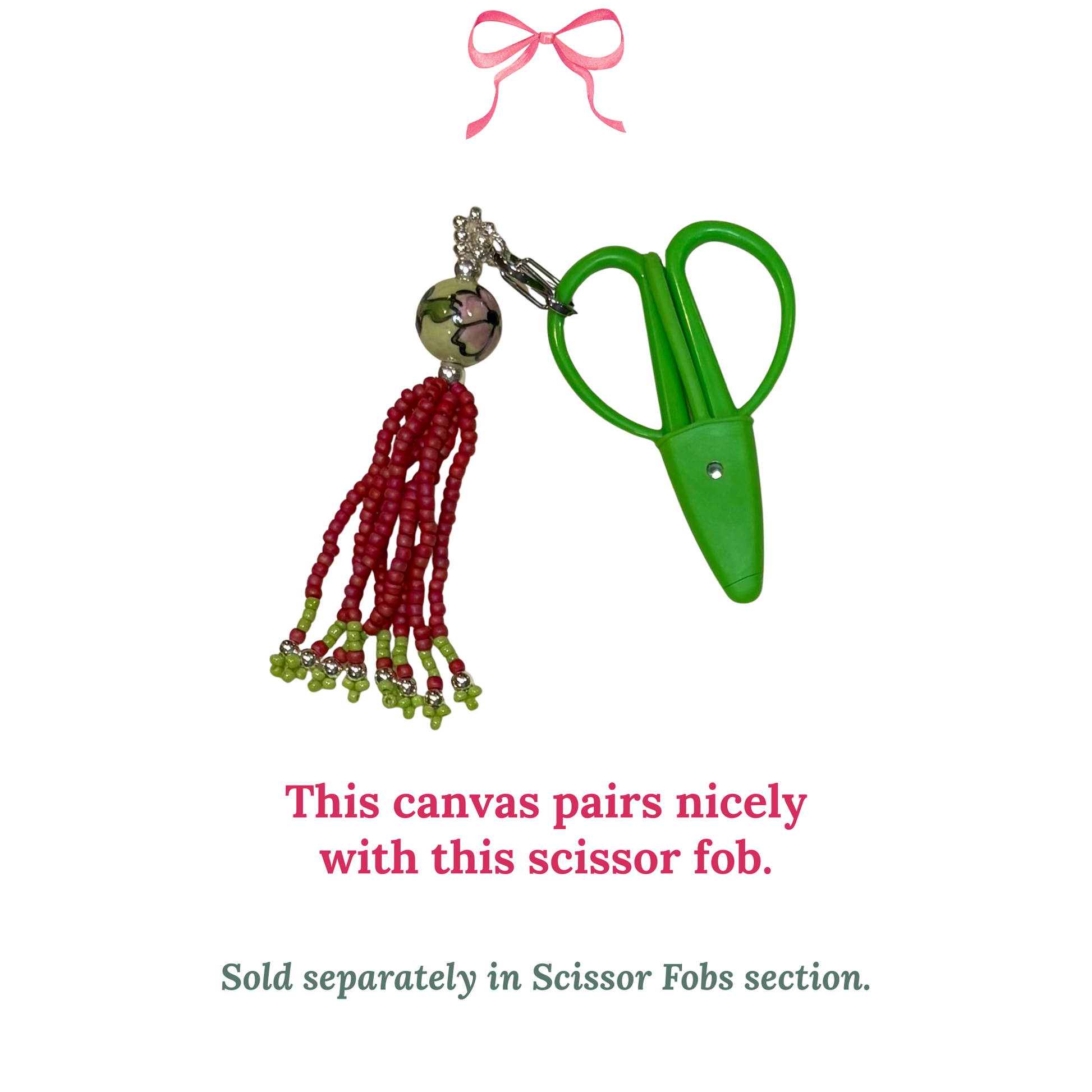 Hand Beaded Scissor Fob