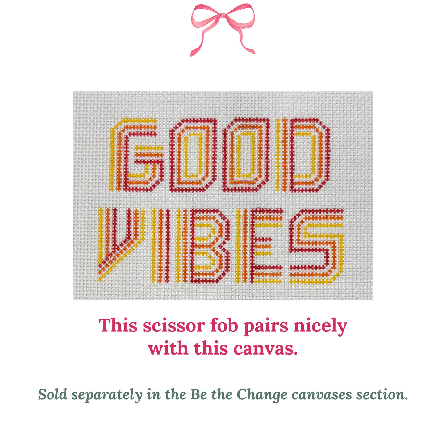 Good Vibes Scissor Fob with Snips