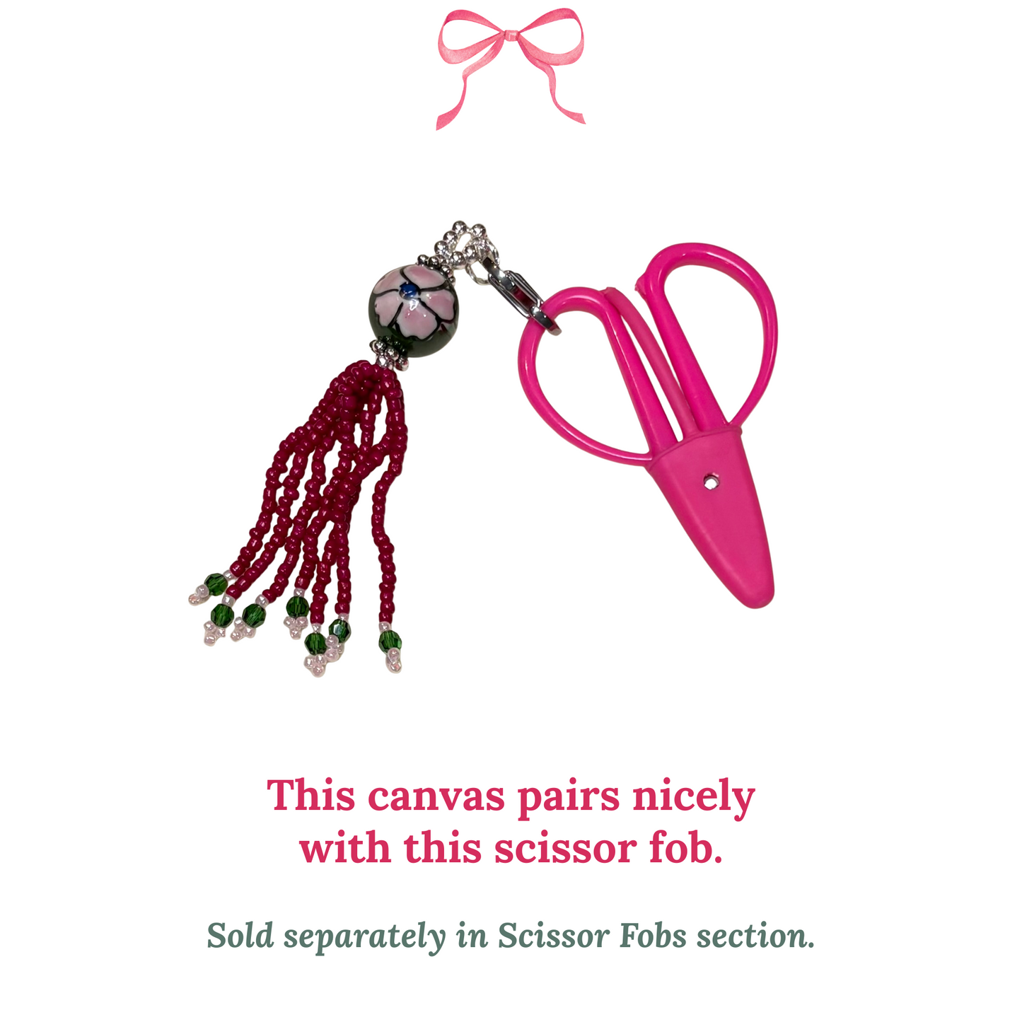 Hand Beaded Scissor Fob