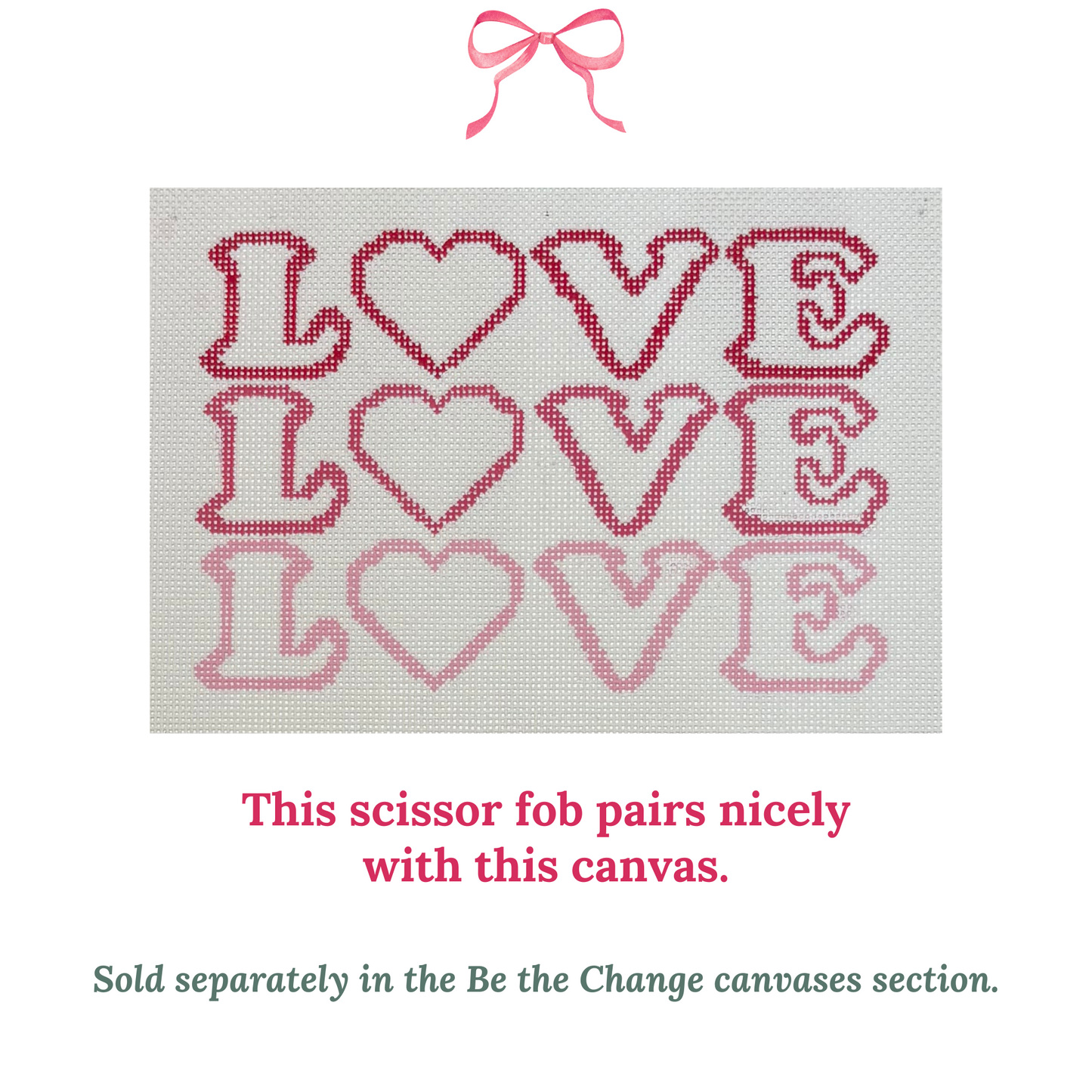 Love, Love, Love Scissor Fob with Snips