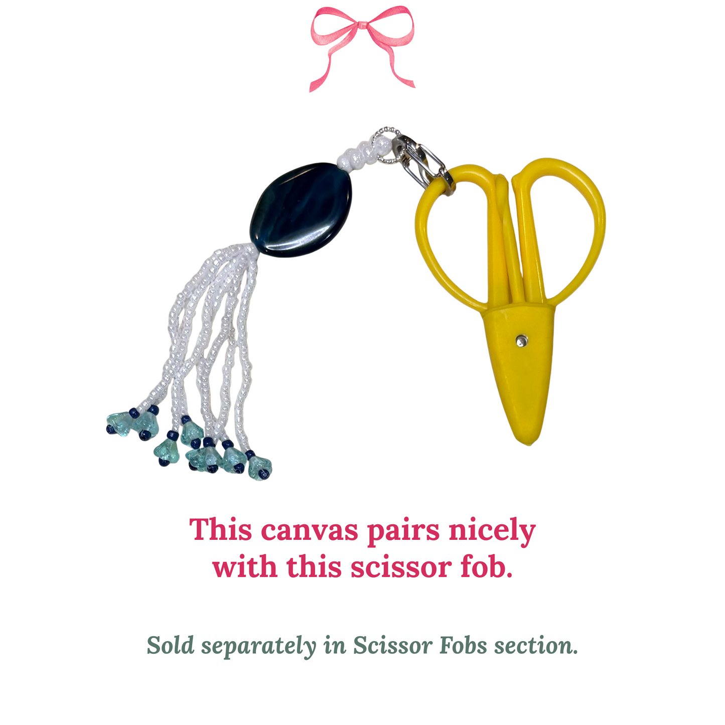 Hand Beaded Scissor Fob