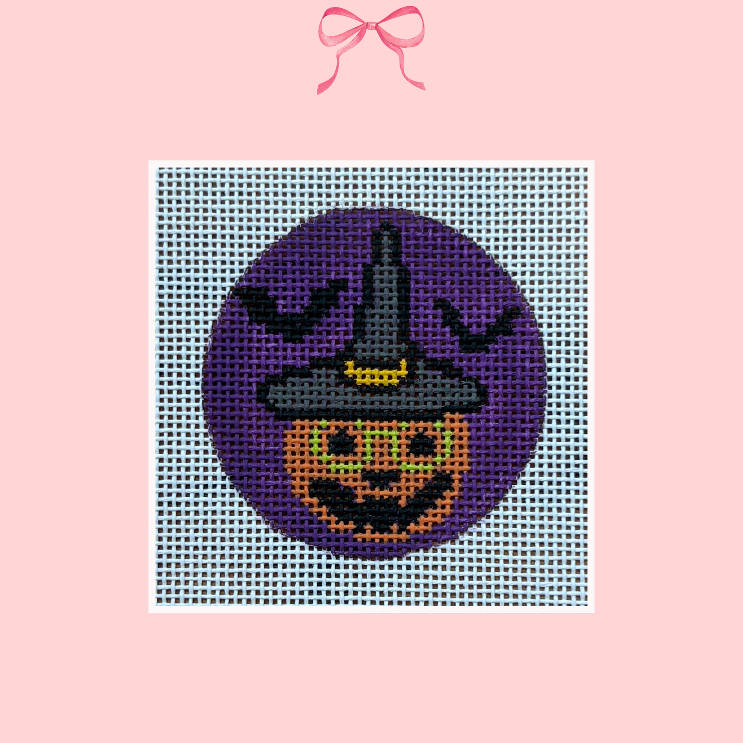 Halloween Pumpkin on 18 Mesh (Perfectly Imperfect)