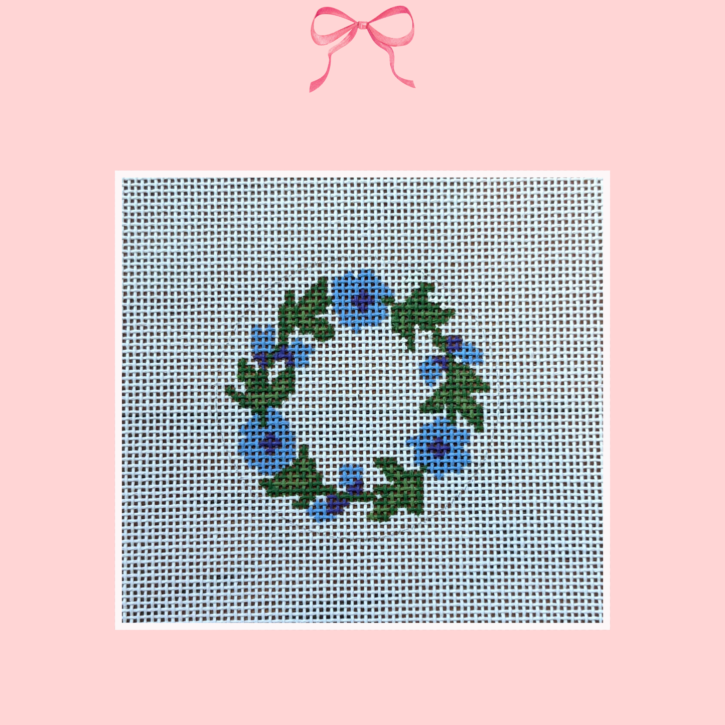 Cornflower Wreath on 18 Mesh (Perfectly Imperfect)