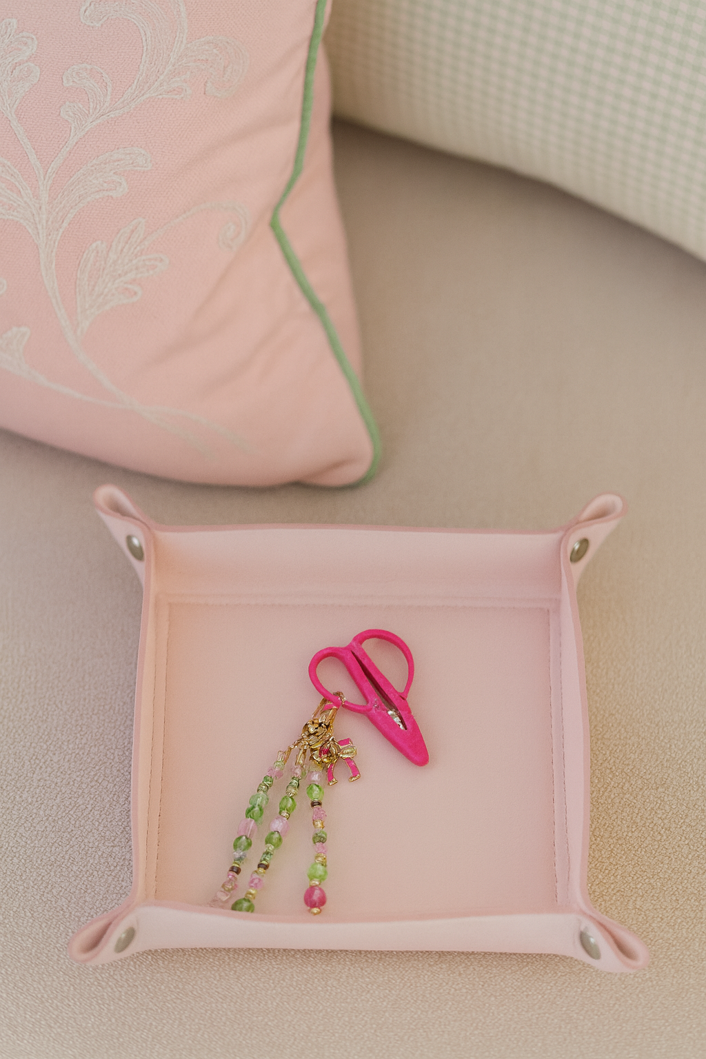 hand beaded scissor fob