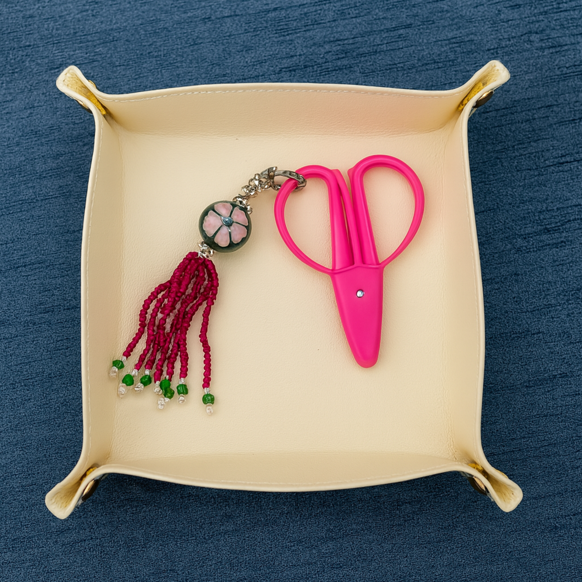 Hand Beaded Scissor Fob