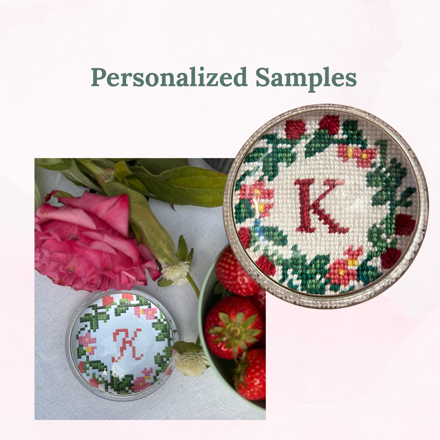 Strawberries Wreath on 18 Mesh