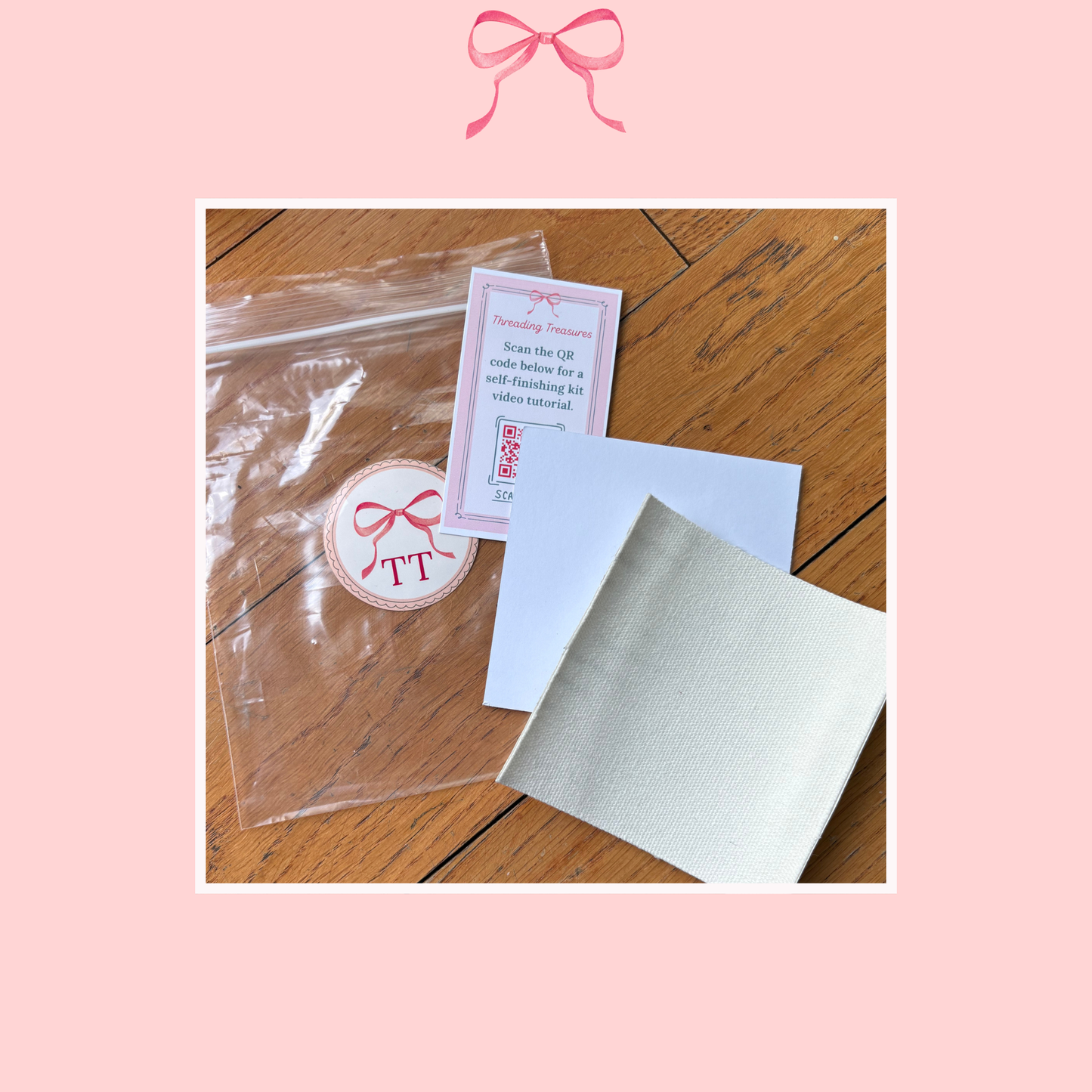 Self-Finishing Kit for 4x4 Canvases with Adhesive Fabric