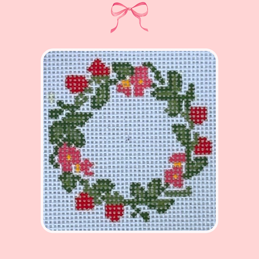 Strawberries Wreath on 18 Mesh