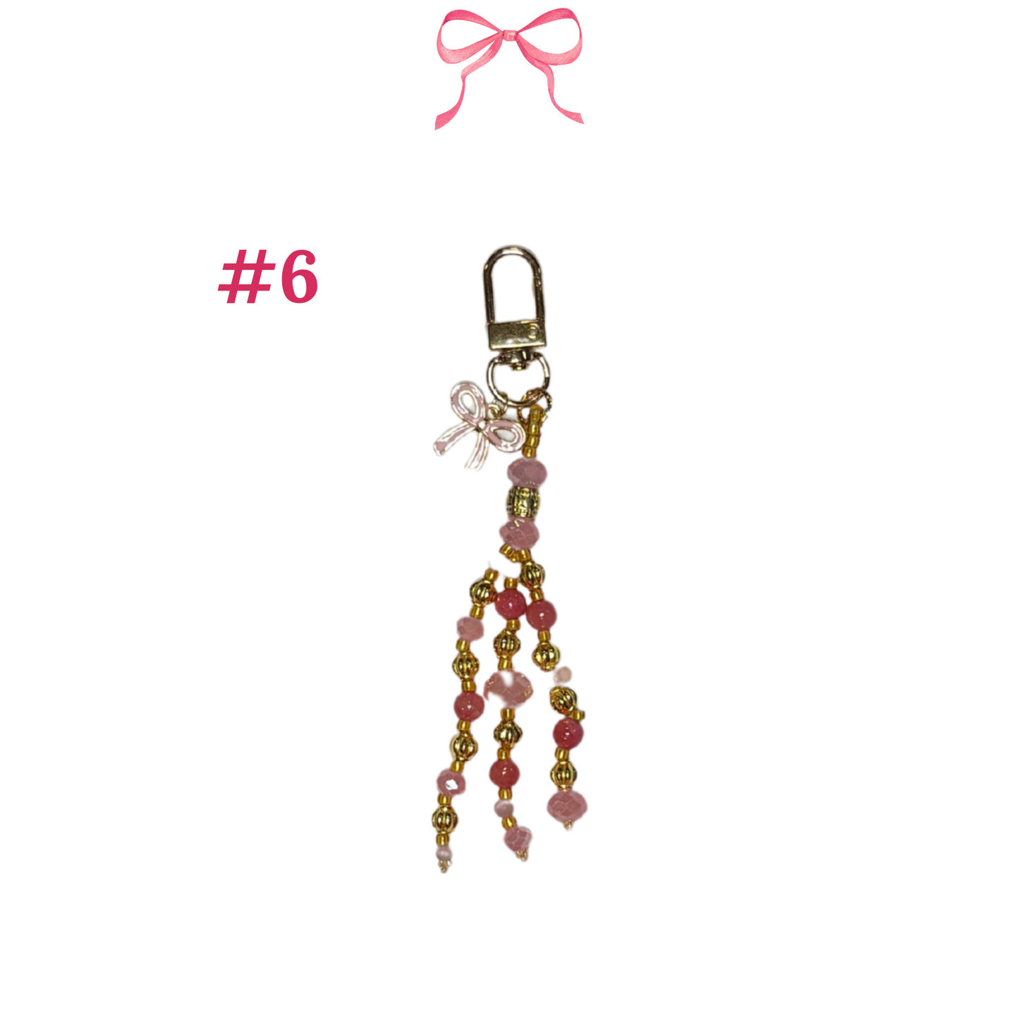 Pink Bow Scissor Fobs