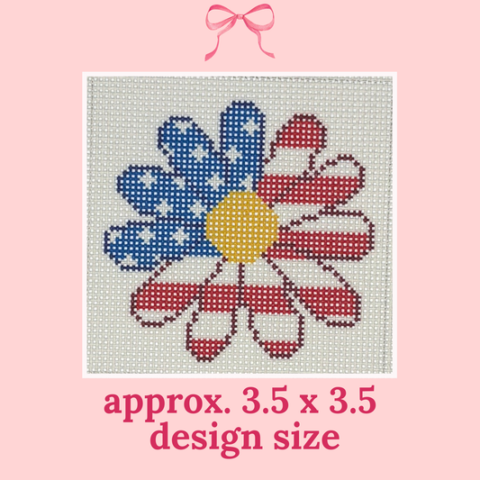 Patriotic Daisy on 13 Mesh
