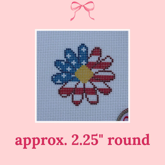 Patriotic Daisy on 18 Mesh