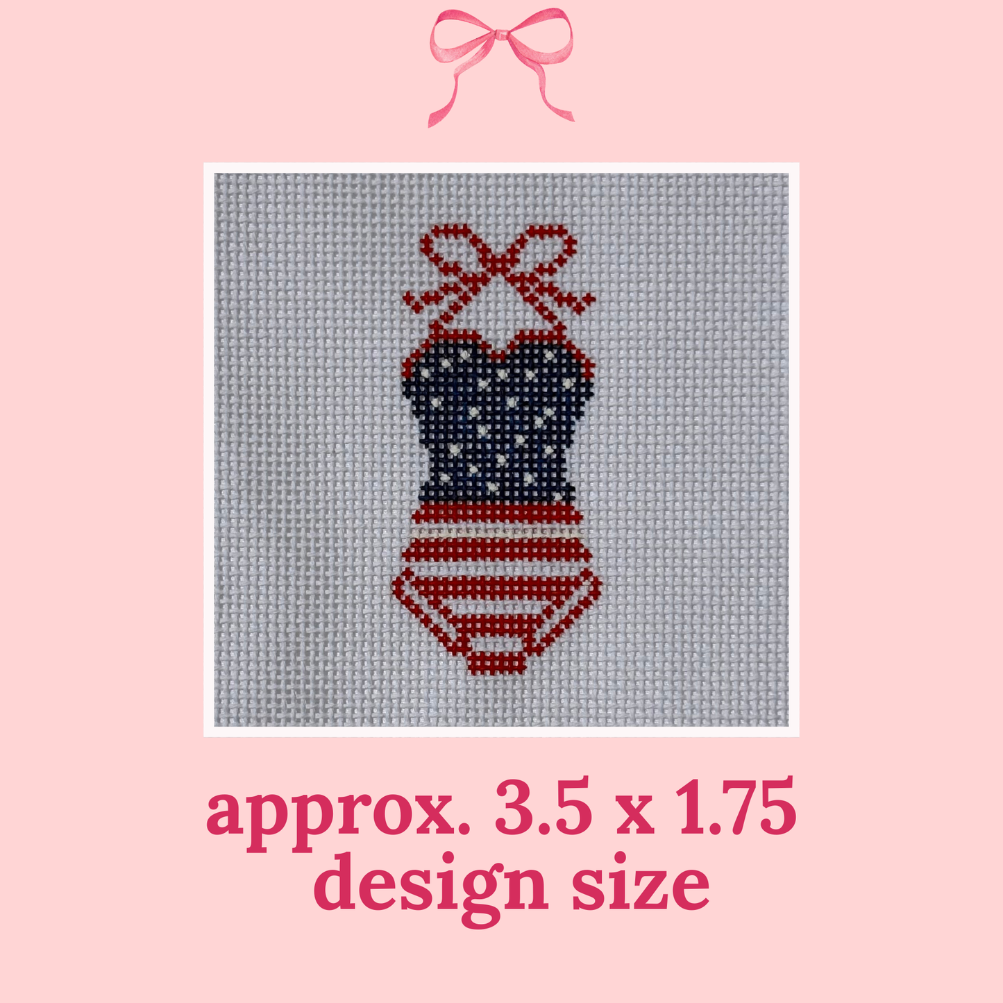 Patriotic "Beach Date" Canvases on 13 Mesh