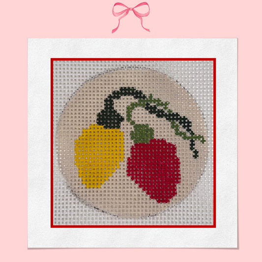 Christmas Lights, Vintage Style on 18 Mesh