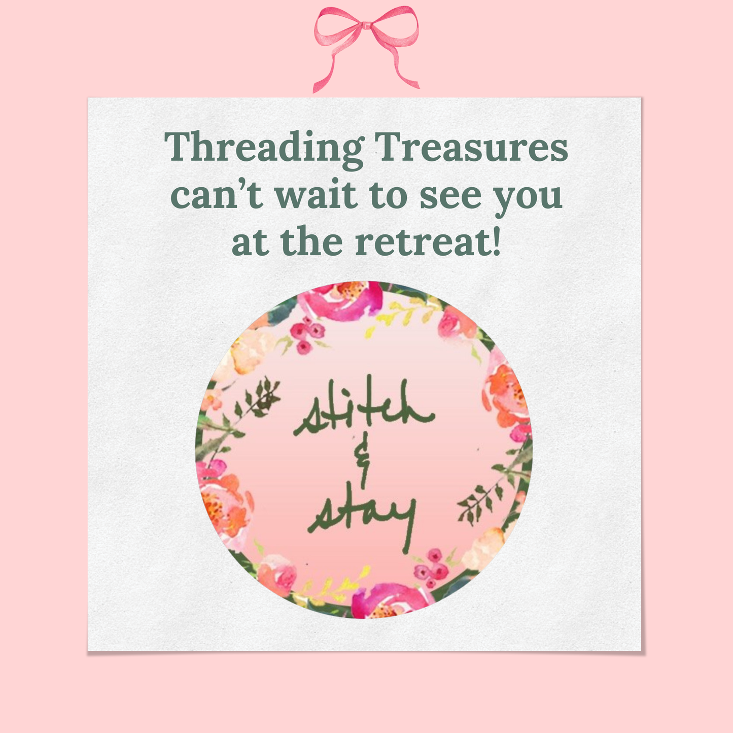 Stitch and Stay Retreat Ornament ~ PREORDER