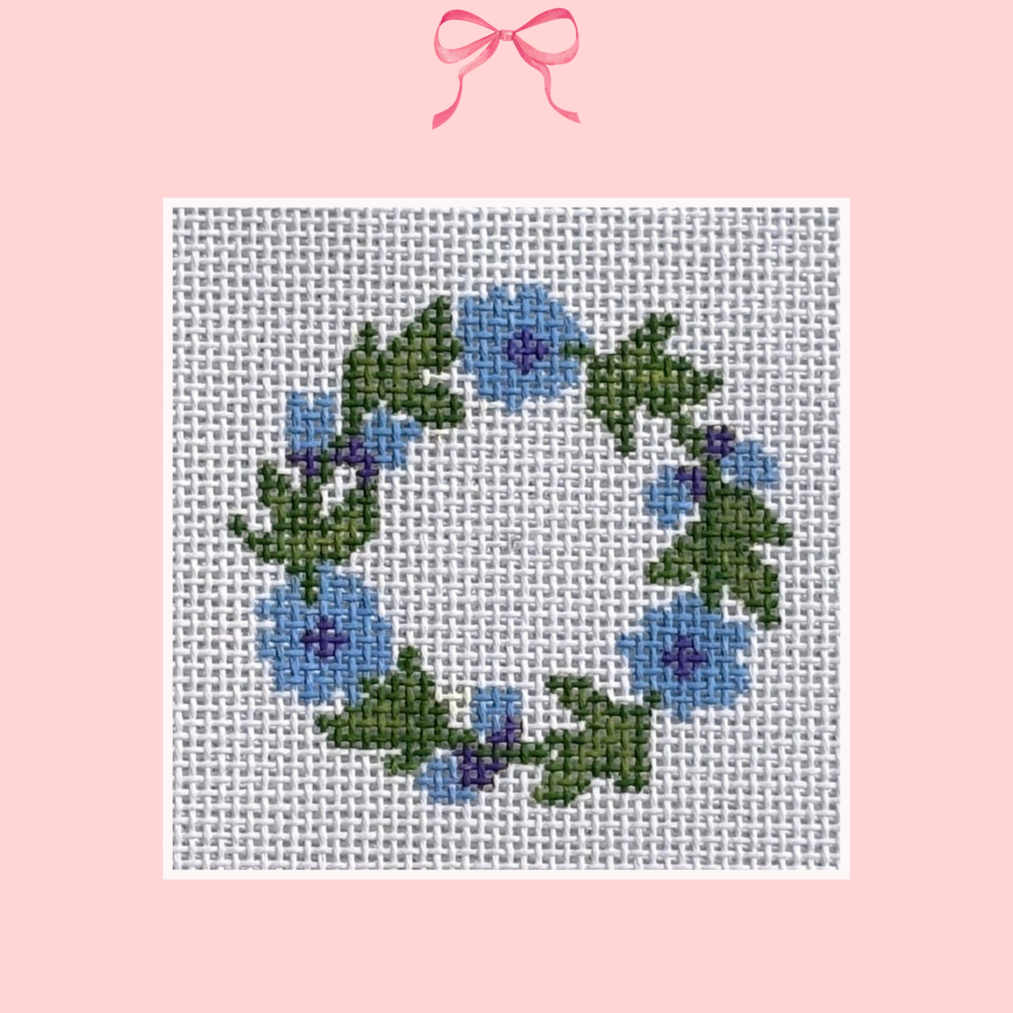 Cornflower Wreath on 18 Mesh
