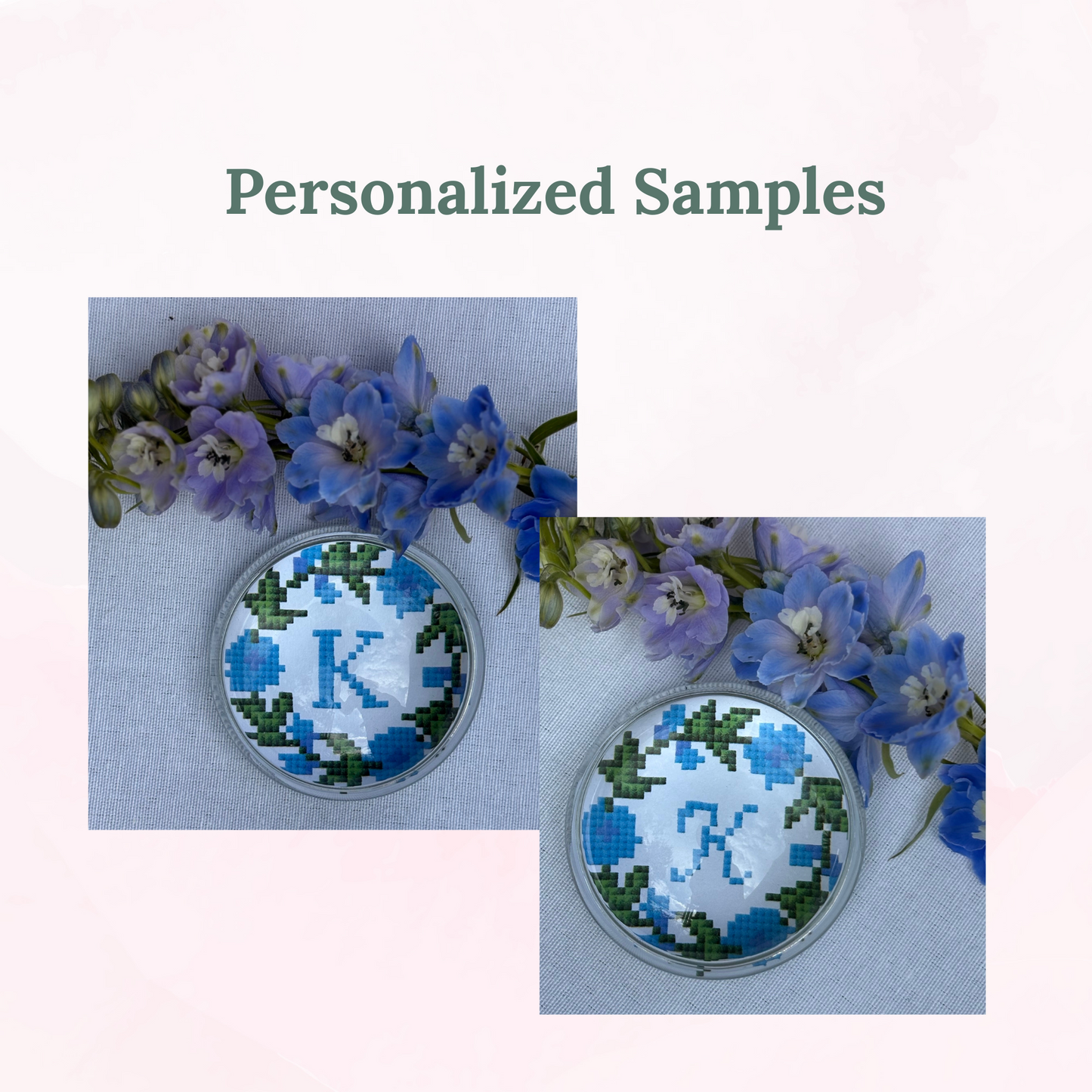 Cornflower Wreath on 18 Mesh