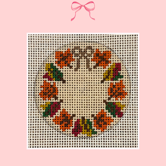 Leaf Wreath on 18 Mesh
