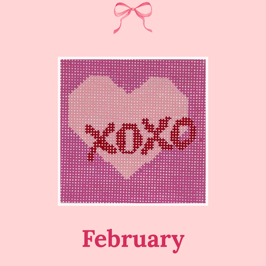 XOXO, 4x4 on 13 Mesh