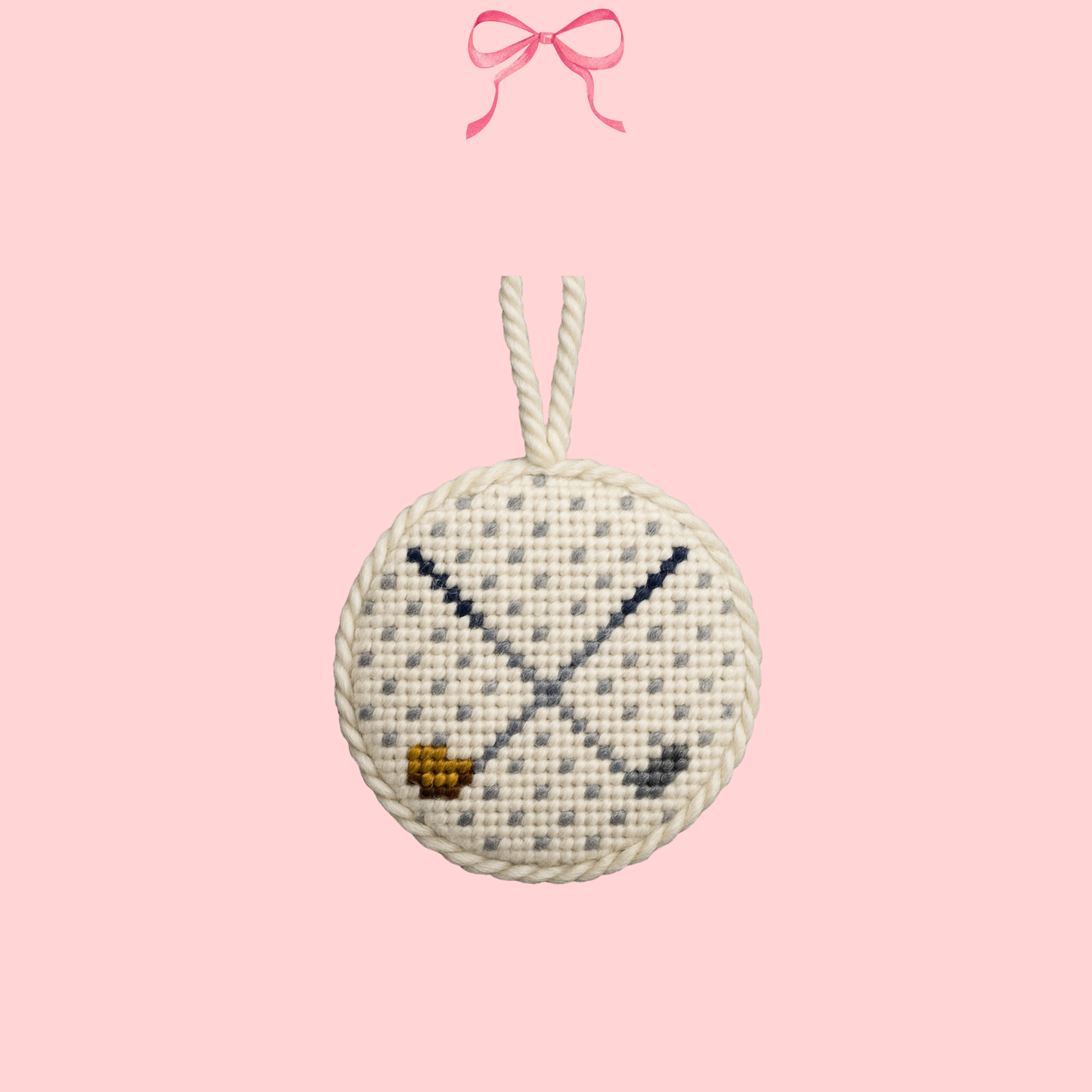 Golf Ball with Clubs on 18 Mesh