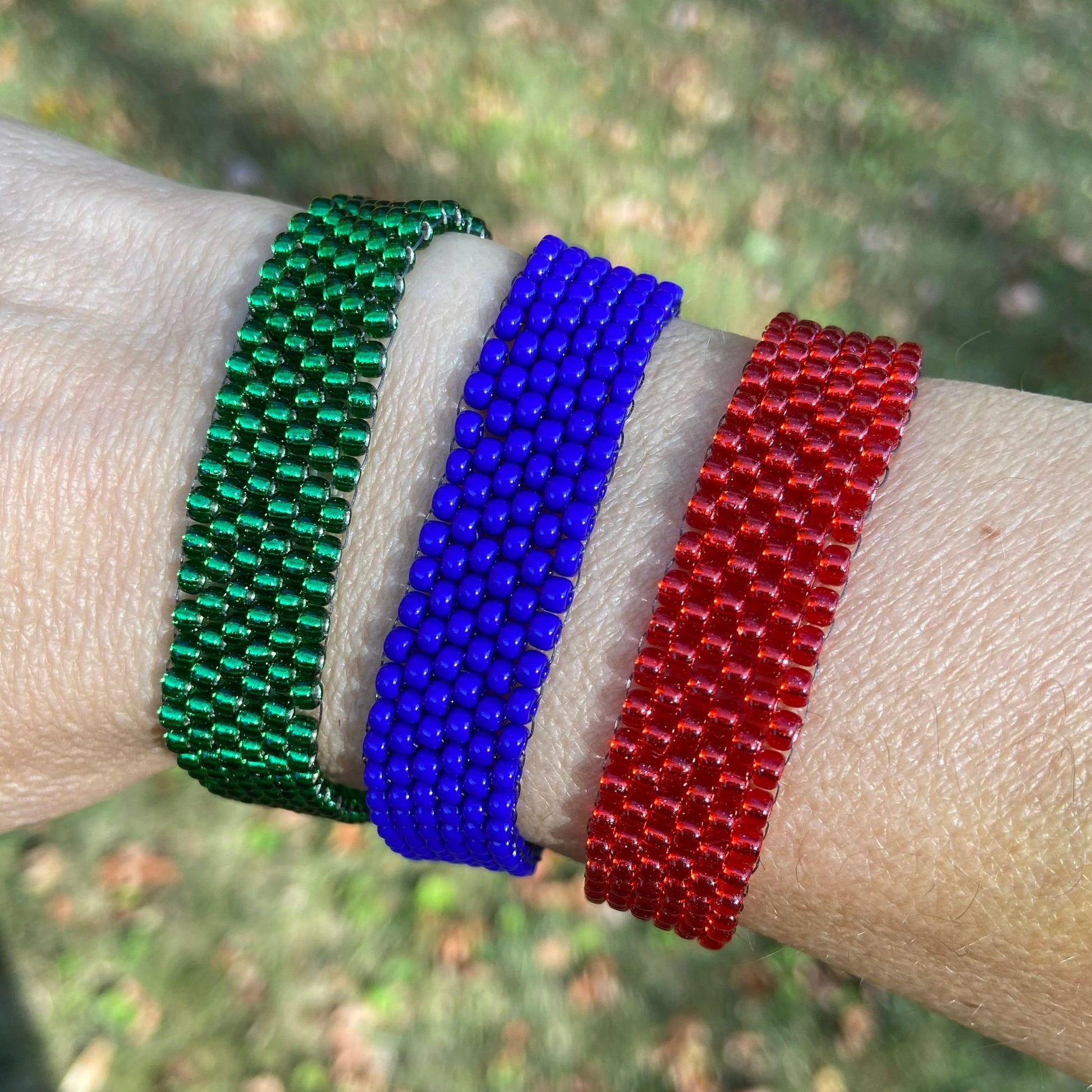 Green, Blue, Red Bracelets Top