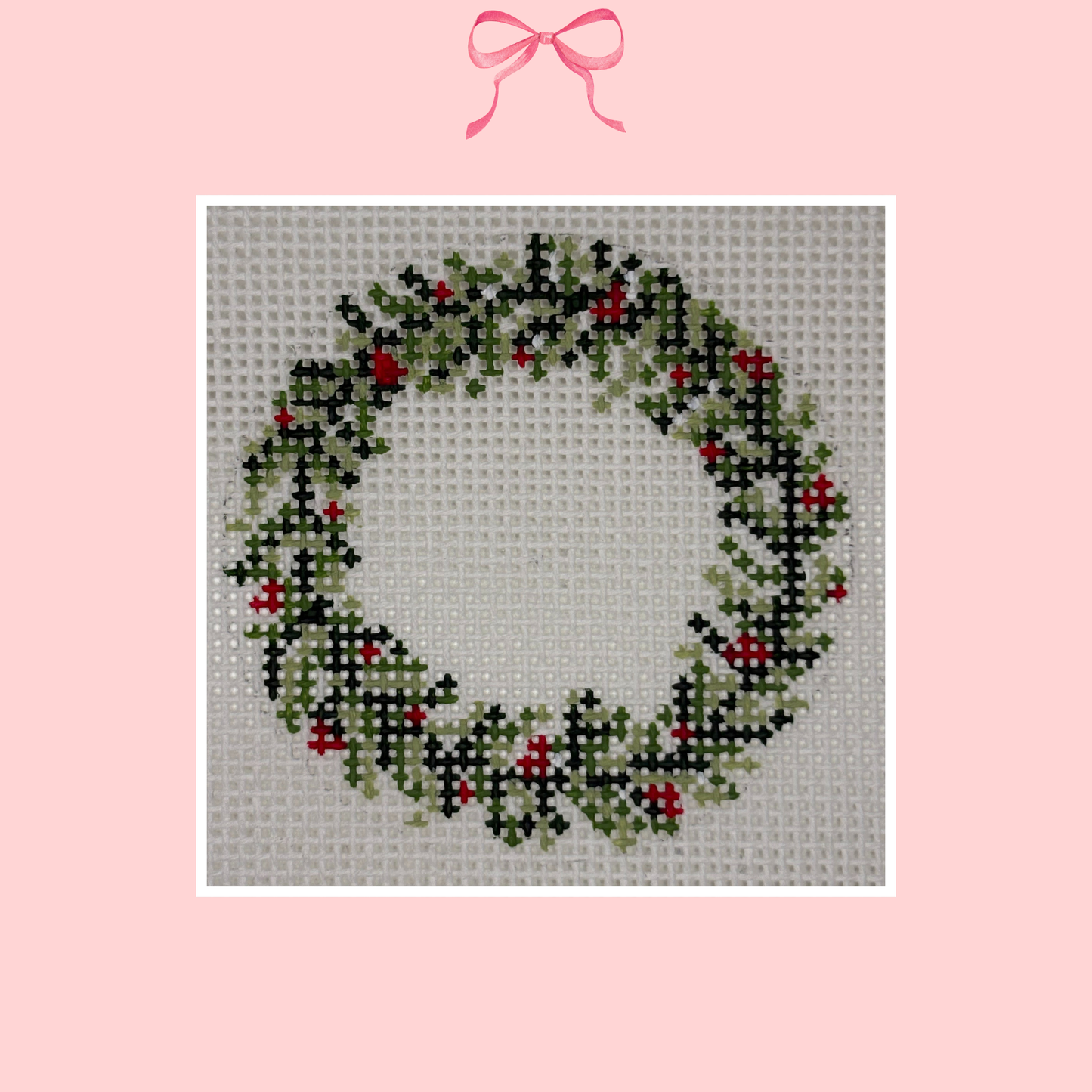 Christmas Wreath on 13 Mesh