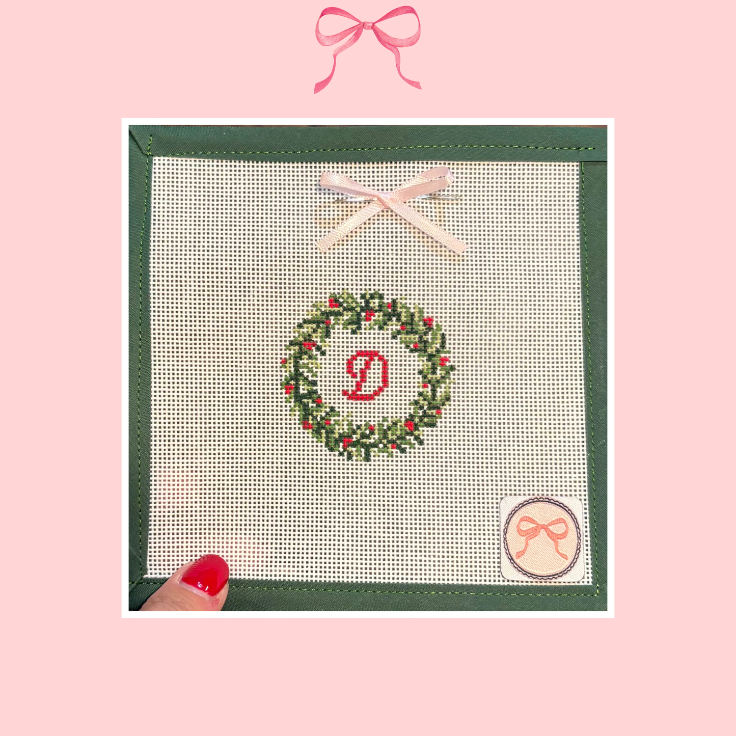 Christmas Wreath on 13 Mesh