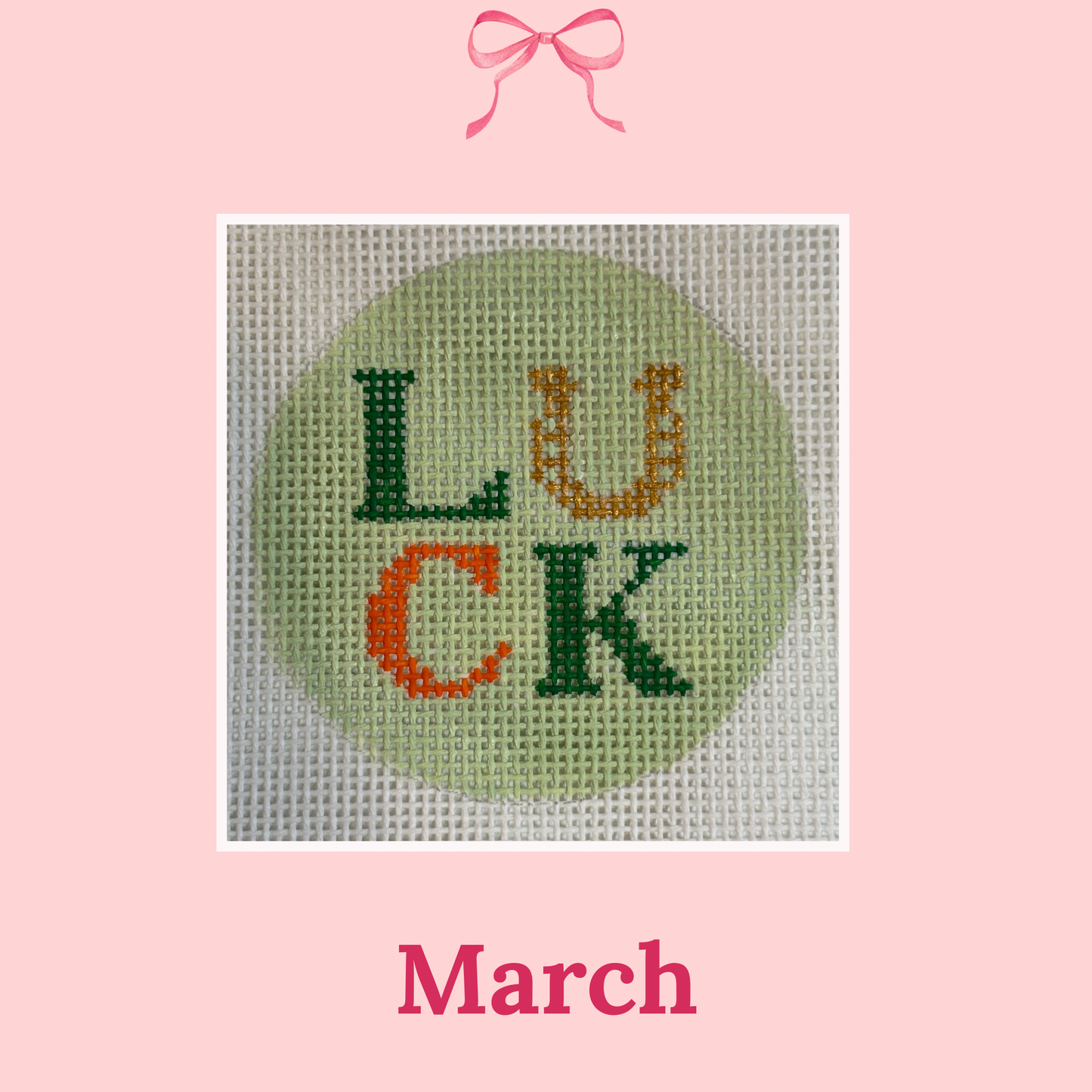 Monthly Designs, 2.25" Rounds on 18 Mesh