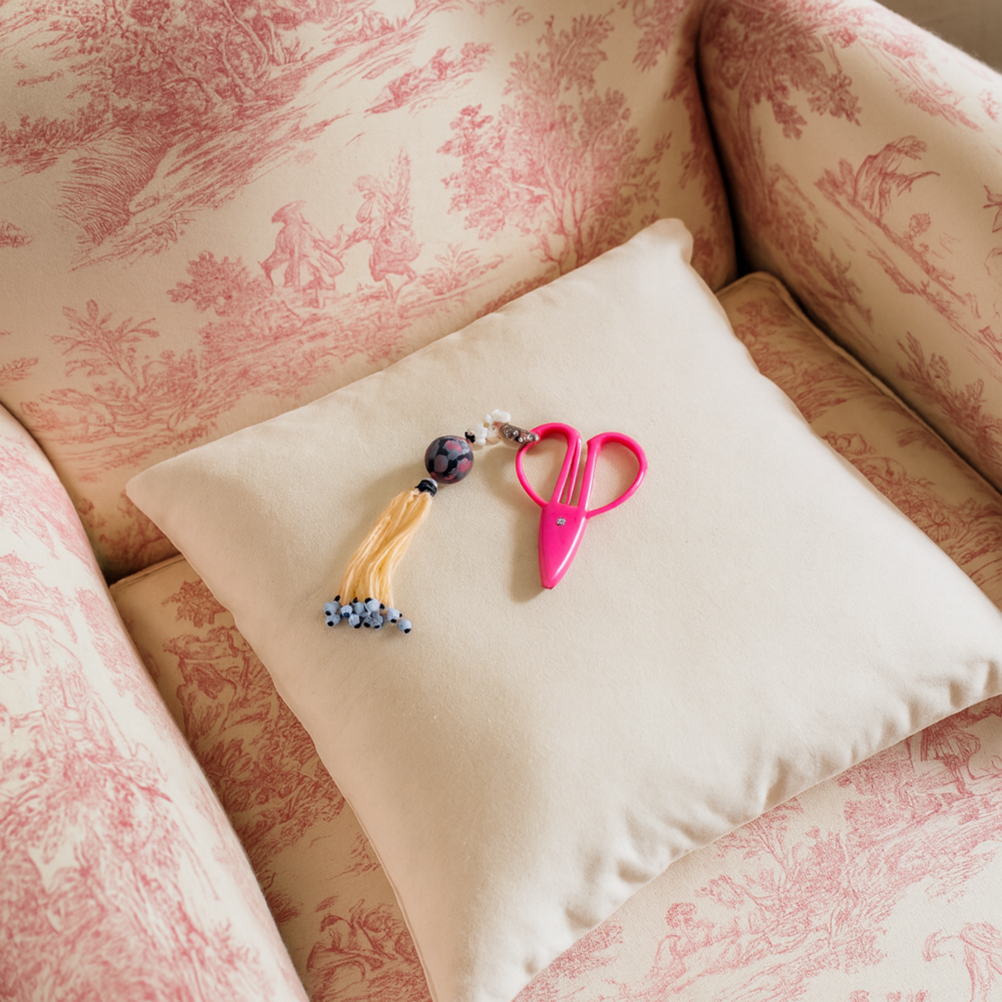 hand beaded Scissor Fob